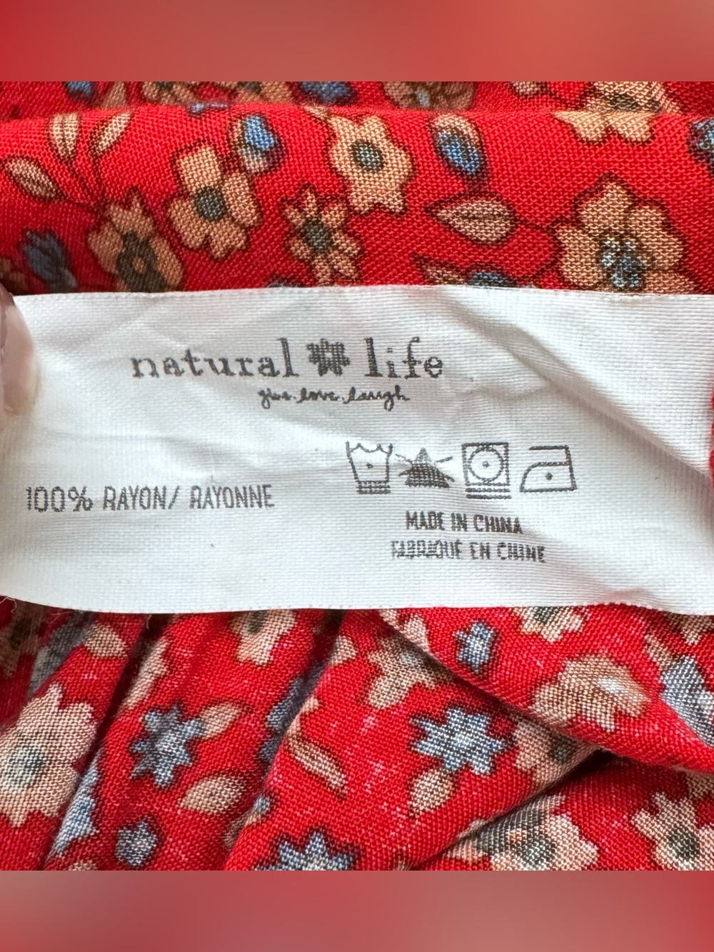 Natural Life Jamie Jumpsuit Romper Wide Leg Red Floral Boho Festival Size Small - Picture 11 of 16